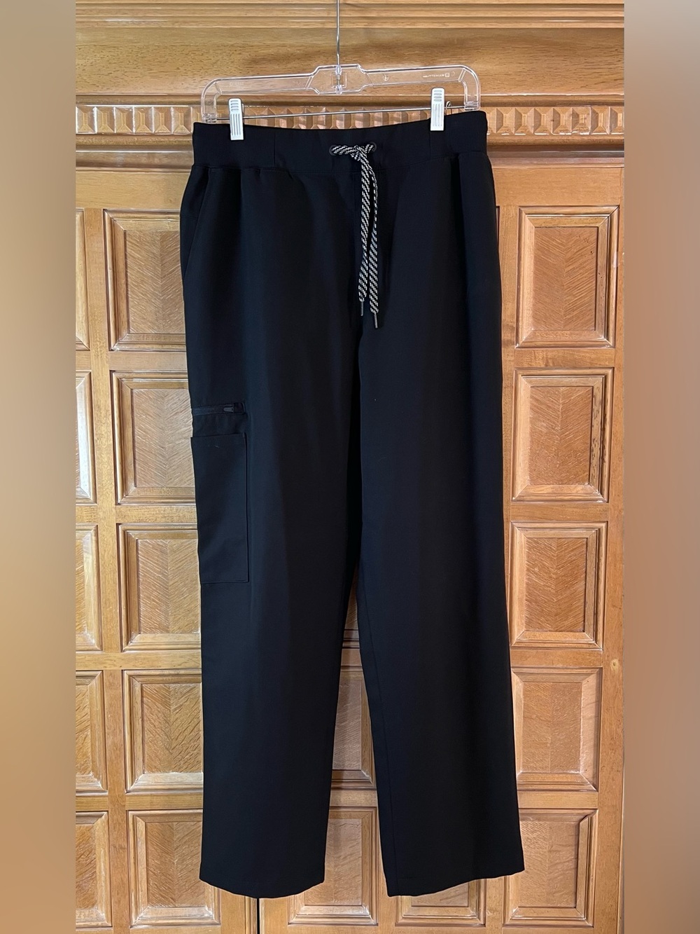 Jaanuu Black Drawstring Cargo Straight Leg Pants Medium